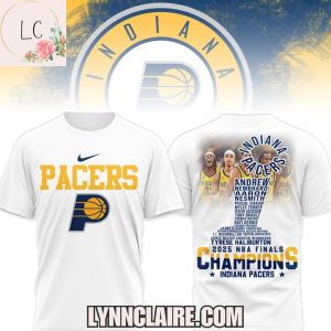Indiana Pacers 2025 National Basketball Association Finals Champions 3D T-Shirt – White