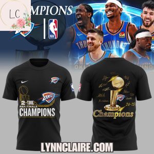 Limited Edition 2-Time NBA Finals Champions Oklahoma City Thunder 3D T-Shirt
