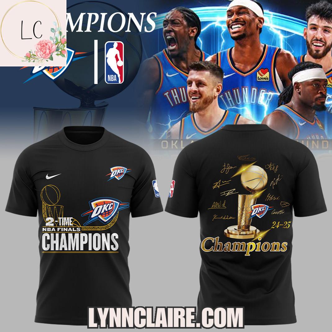 Limited Edition 2-Time NBA Finals Champions Oklahoma City Thunder 3D T-Shirt Limited Edition 2-Time NBA Finals Champions Oklahoma City Thunder 3D T-Shirt