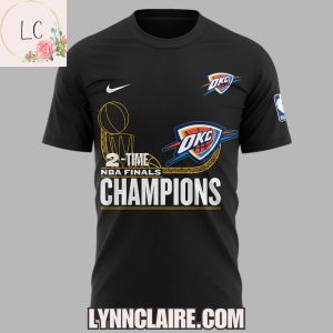 Limited Edition 2-Time NBA Finals Champions Oklahoma City Thunder 3D T-Shirt