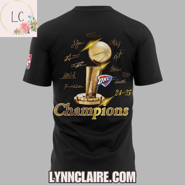 Limited Edition 2-Time NBA Finals Champions Oklahoma City Thunder 3D T-Shirt