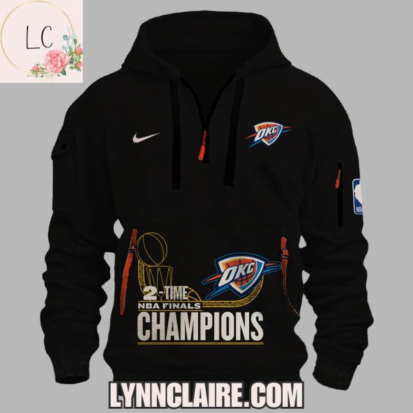 Limited Edition 2-Time NBA Finals Champions Oklahoma City Thunder Quarter Zip Hoodie