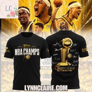 Limited Edition 2024-2025 Finals NBA Champs Indiana Pacers 3D T-Shirt – Black