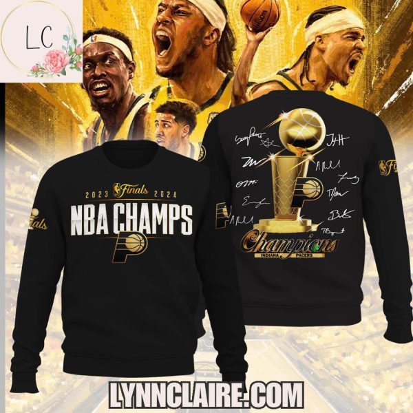 Limited Edition 2024-2025 Finals NBA Champs Indiana Pacers 3D T-Shirt – Black