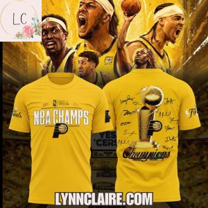 Limited Edition 2024-2025 Finals NBA Champs Indiana Pacers 3D T-Shirt – Yellow