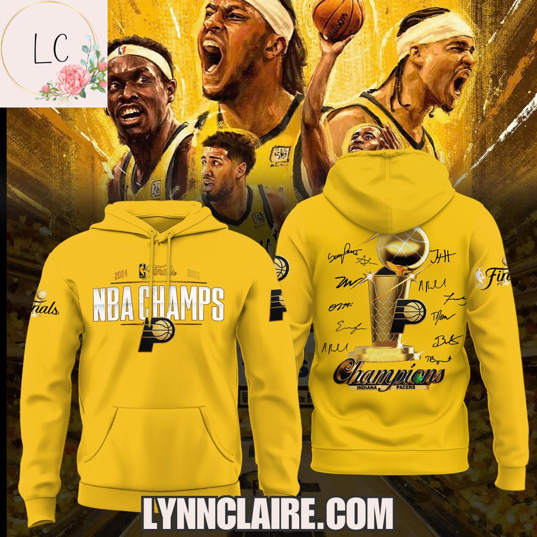 Limited Edition 2024-2025 Finals NBA Champs Indiana Pacers 3D T-Shirt - Yellow Limited Edition 2024-2025 Finals NBA Champs Indiana Pacers 3D T-Shirt - Yellow