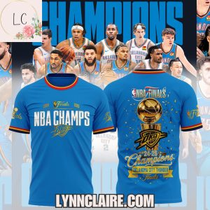 Limited Edition 2024-2025 Finals NBA Champs Oklahoma City Thunder 3D T-Shirt – Navy