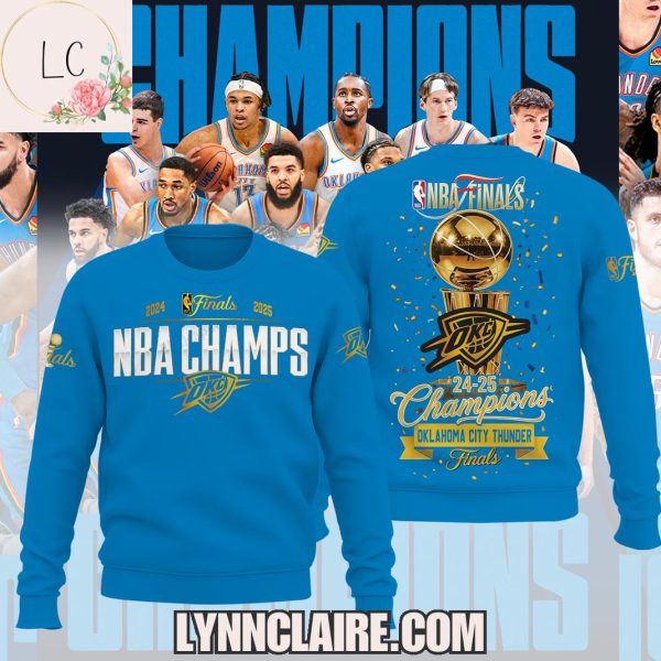 Limited Edition 2024-2025 Finals NBA Champs Oklahoma City Thunder 3D T-Shirt – Navy