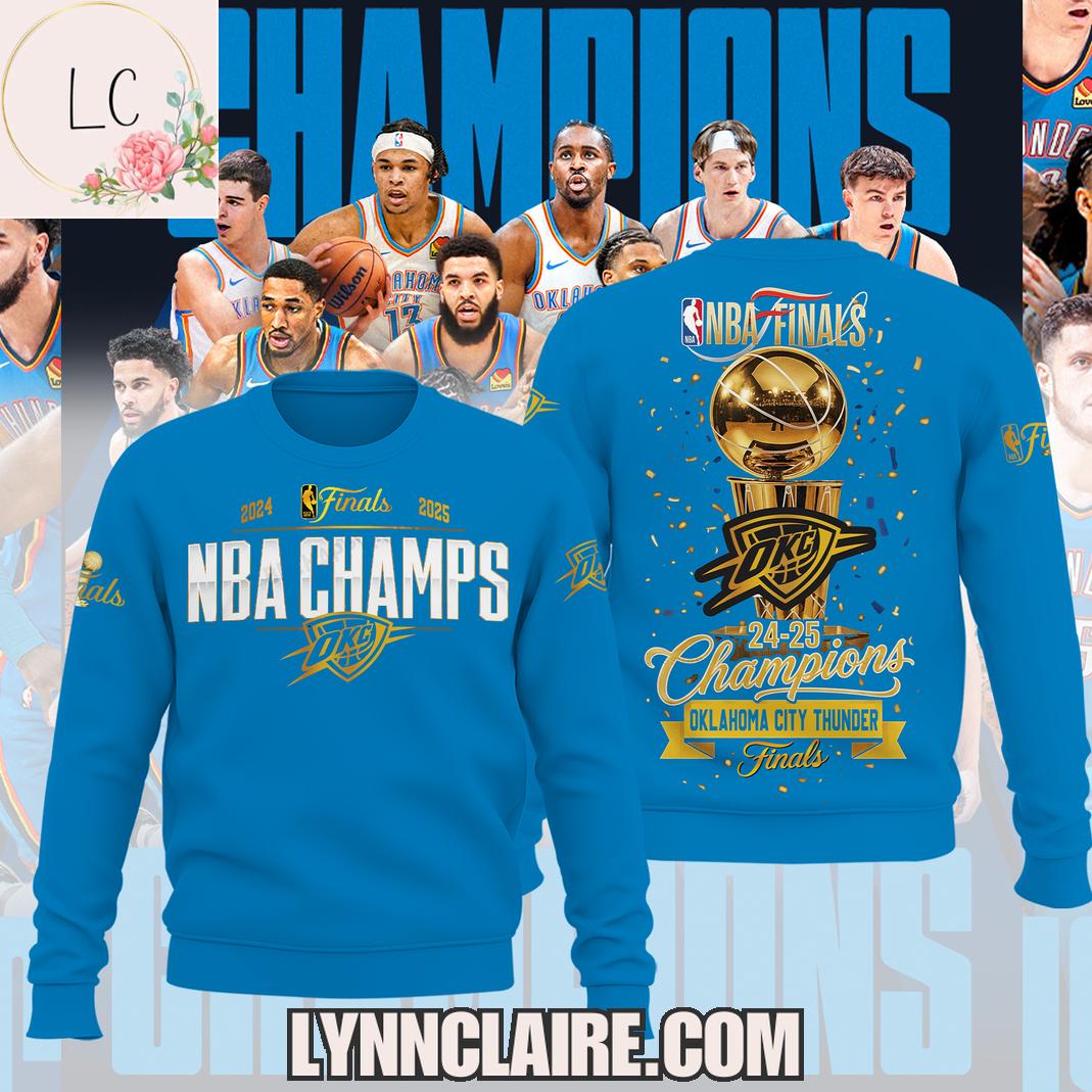 Limited Edition 2024-2025 Finals NBA Champs Oklahoma City Thunder 3D T-Shirt - Navy Limited Edition 2024-2025 Finals NBA Champs Oklahoma City Thunder 3D T-Shirt - Navy