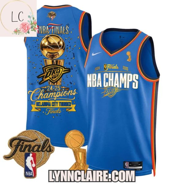 Limited Edition 2024-2025 Finals NBA Champs Oklahoma City Thunder Basketball Jersey