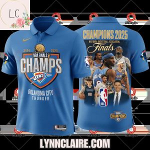 Limited Edition 2024-2025 NBA Finals Champs Oklahoma City Thunder Polo Shirt