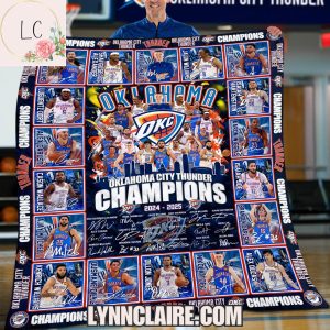 Limited Edition 2024-2025 Oklahoma City Thunder Champions Fleece Blanket