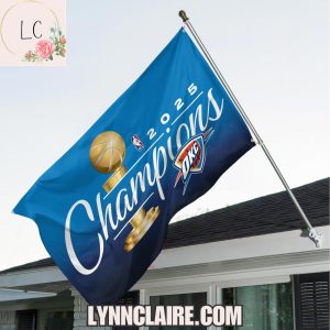 Limited Edition 2025 Champions Oklahoma City Thunder Flag