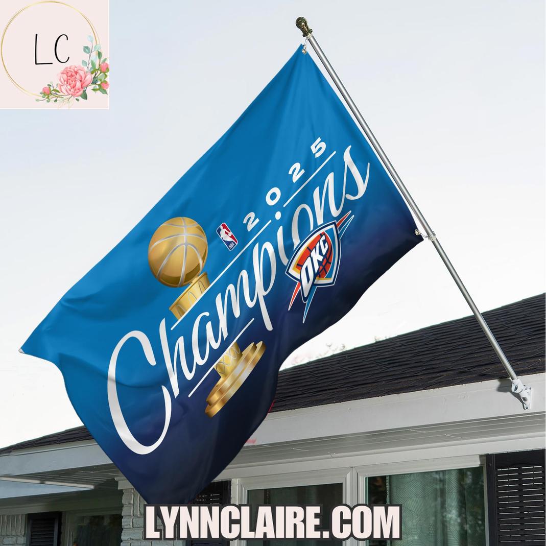 Limited Edition 2025 Champions Oklahoma City Thunder Flag Limited Edition 2025 Champions Oklahoma City Thunder Flag