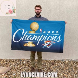 Limited Edition 2025 Champions Oklahoma City Thunder Flag