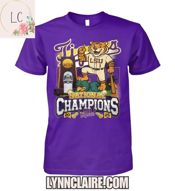 Limited Edition 2025 LSU Tigers NCAA College World Series 2D T-Shirt