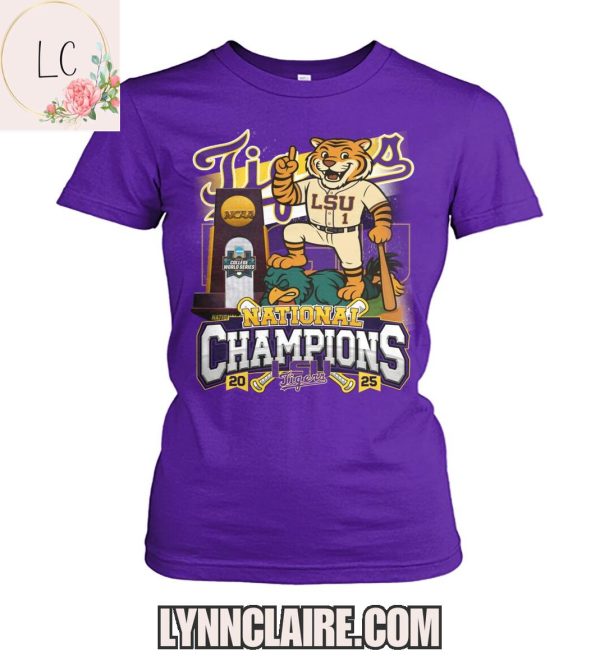 Limited Edition 2025 LSU Tigers NCAA College World Series 2D T-Shirt