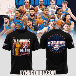 Limited Edition 2025 NBA Finals Champions Oklahoma City Thunder 3D T-Shirt – Black