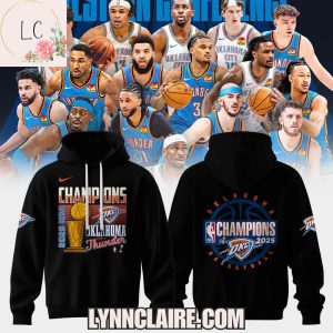 Limited Edition 2025 NBA Finals Champions Oklahoma City Thunder 3D T-Shirt – Black