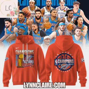 Limited Edition 2025 NBA Finals Champions Oklahoma City Thunder 3D T-Shirt – Orange
