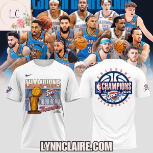 Limited Edition 2025 NBA Finals Champions Oklahoma City Thunder 3D T-Shirt – White