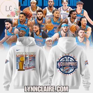 Limited Edition 2025 NBA Finals Champions Oklahoma City Thunder 3D T-Shirt – White