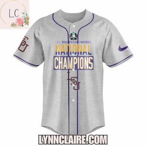 Limited Edition 2025 NCAA Division I Baseball National Champions LSU Tigers x Hello Kitty Baseball Jersey