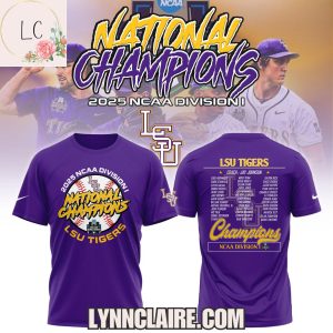 Limited Edition 2025 NCAA Division I National Champions LSU Tigers 3D T-Shirt