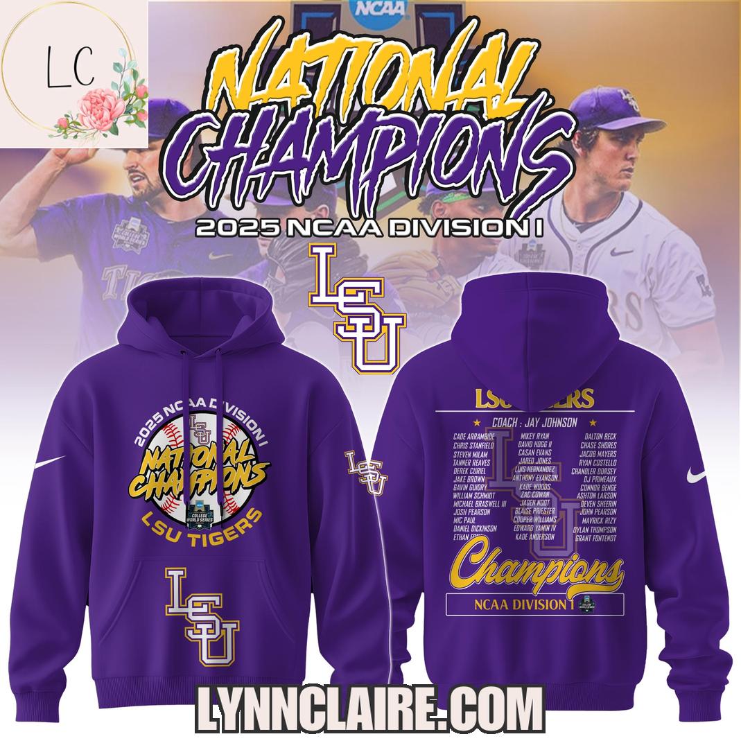 Limited Edition 2025 NCAA Division I National Champions LSU Tigers 3D T-Shirt Limited Edition 2025 NCAA Division I National Champions LSU Tigers 3D T-Shirt