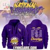 Limited Edition 2025 NCAA Baseball National Champions LSU Tigers Quarter Zip Hoodie