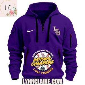 Limited Edition 2025 NCAA Division I National Champions LSU Tigers Quarter Zip Hoodie