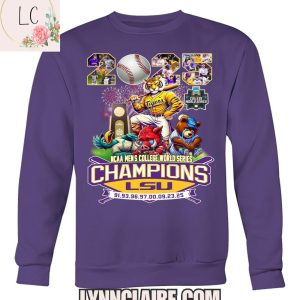 Limited Edition 2025 NCAA Men’s College World Series Champions LSU Tigers 2D T-Shirt