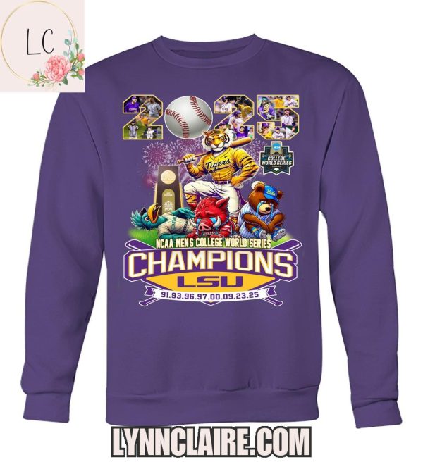 Limited Edition 2025 NCAA Men’s College World Series Champions LSU Tigers 2D T-Shirt