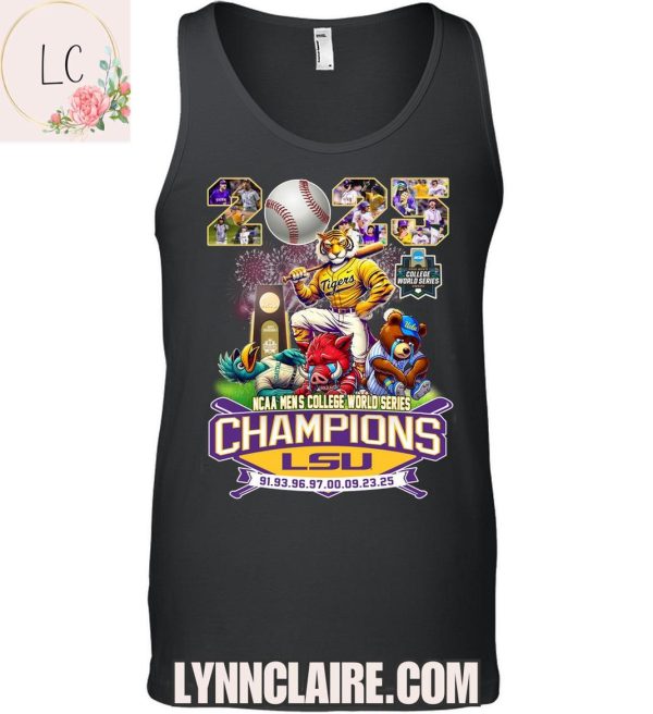 Limited Edition 2025 NCAA Men’s College World Series Champions LSU Tigers 2D T-Shirt