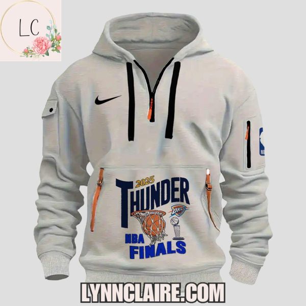 Limited Edition 2025 OKC NBA Finals Champions Quarter Zip Hoodie