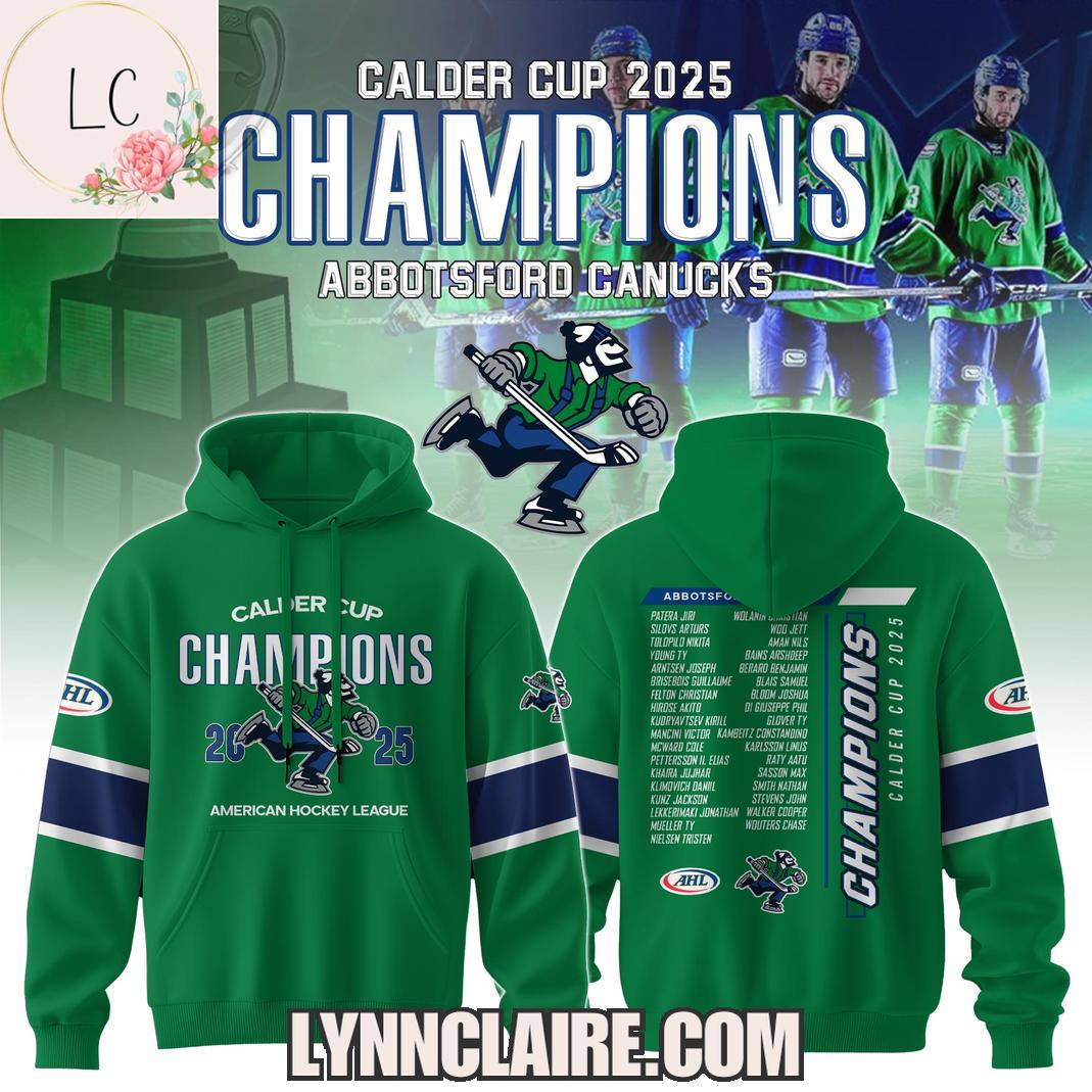 Limited Edition Abbotsford Canucks Calder Cup 2025 Champions 3D T-Shirt Limited Edition Abbotsford Canucks Calder Cup 2025 Champions 3D T-Shirt