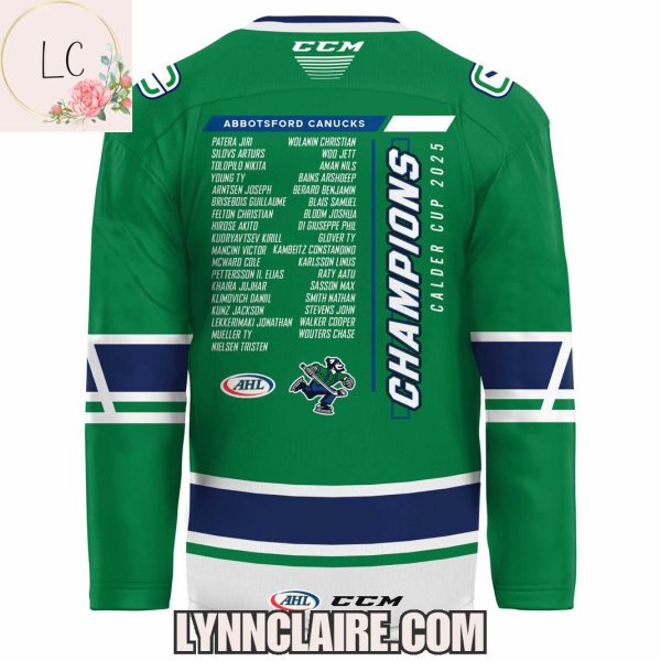 Limited Edition Abbotsford Canucks Calder Cup 2025 Champions Hockey Jersey