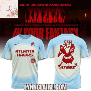 Limited Edition Ateez x Atlanta Hawks 2025 World Tour In Your Fantasy 3D T-Shirt