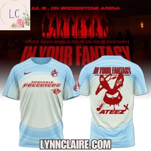 Limited Edition Ateez x Nashville Predators 2025 World Tour In Your Fantasy 3D T-Shirt