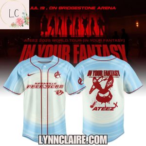 Limited Edition Ateez x Nashville Predators 2025 World Tour In Your Fantasy Baseball Jersey
