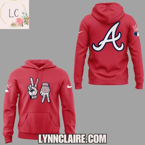 Limited Edition Atlanta Braves Peace Up A-Town Down Hoodie