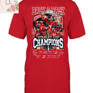 Limited Edition Back 2 Back 2025 Florida Panthers Stanley Cup Champions 2D T-Shirt