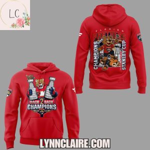 Limited Edition Back 2 Back Champions 2024-2025 Florida Panthers Hoodie – Red