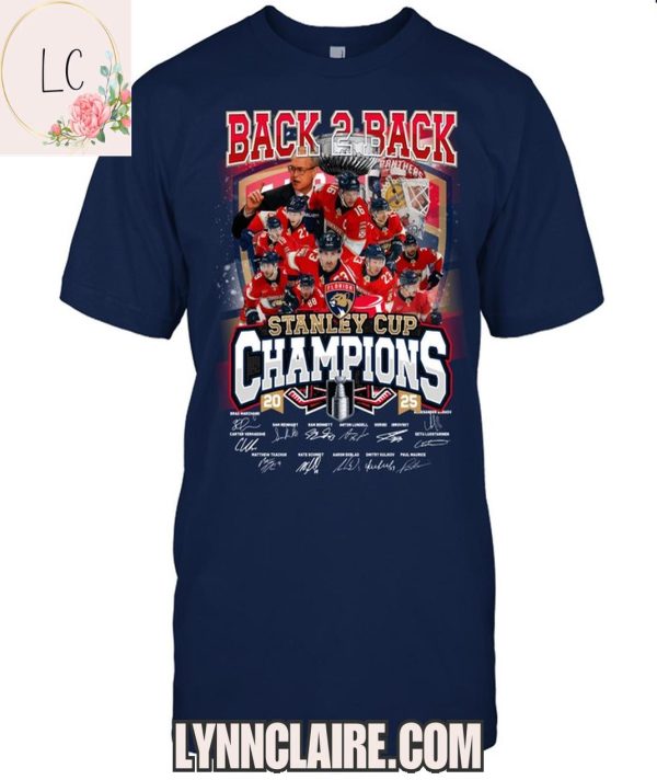 Limited Edition Back 2 Back Florida Panthers Stanley Cup Champions 2D T-Shirt
