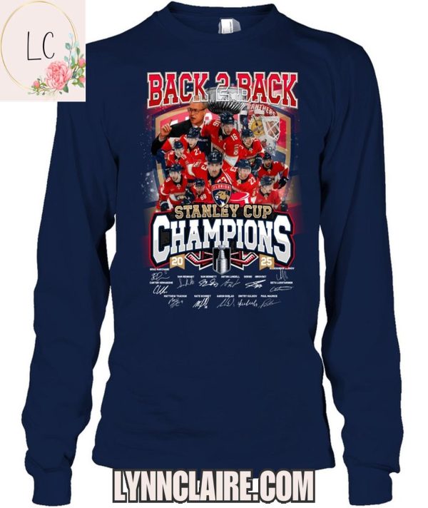 Limited Edition Back 2 Back Florida Panthers Stanley Cup Champions 2D T-Shirt