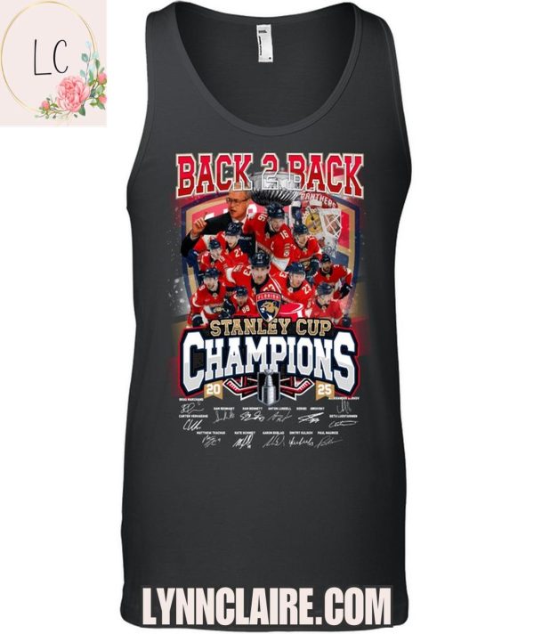 Limited Edition Back 2 Back Florida Panthers Stanley Cup Champions 2D T-Shirt