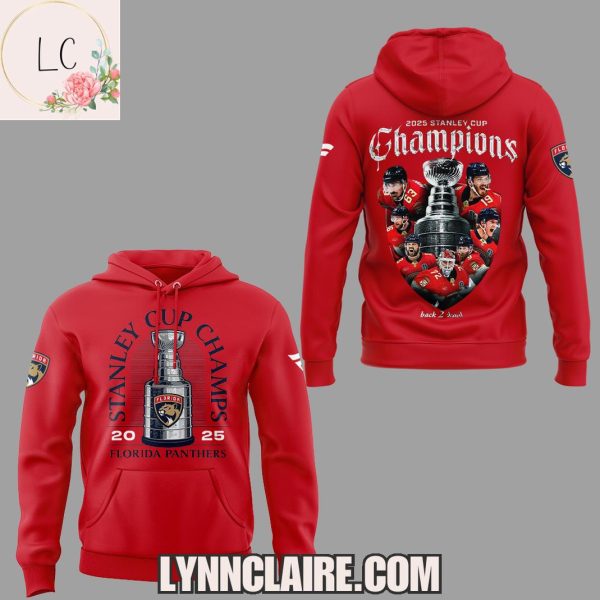 Limited Edition Back 2 Back Stanley Cup Champions Florida Panthers 2025 New Hoodie – Red