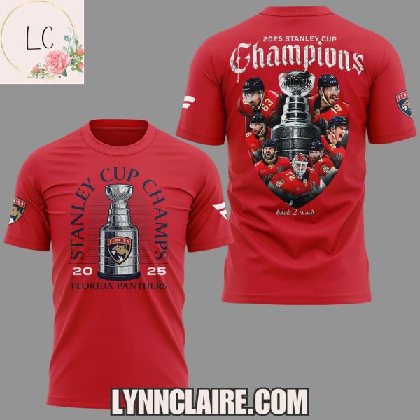 Limited Edition Back 2 Back Stanley Cup Champions Florida Panthers 2025 New Hoodie – Red