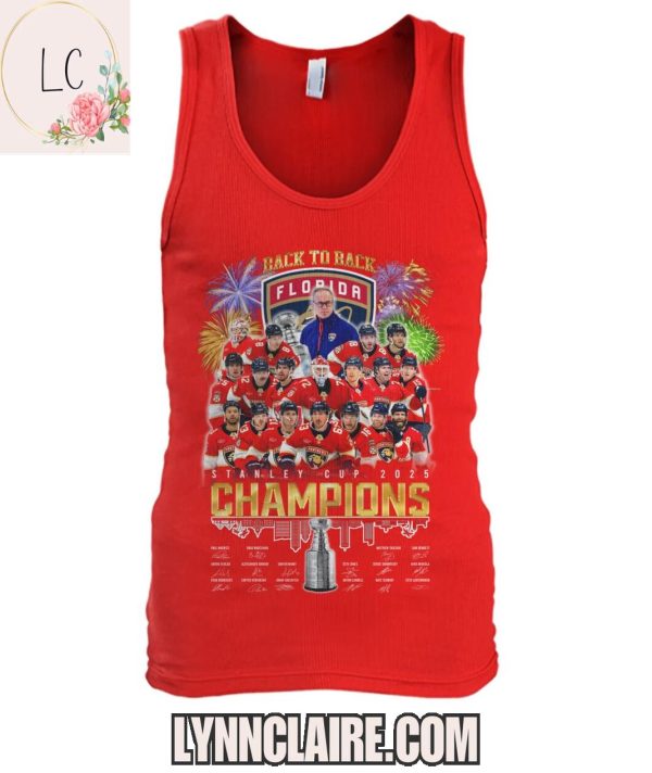 Limited Edition Back To Back Florida Panthers Stanley Cup 2025 Champions 2D T-Shirt