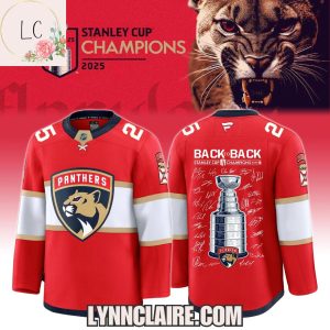 Limited Edition Back To Back Stanley Cup Champions 2025 Florida Panthers Hockey Jersey
